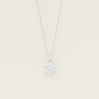18ct White Gold 2.00ct Diamond Lotus Pendant - Necklace - Walker & Hall