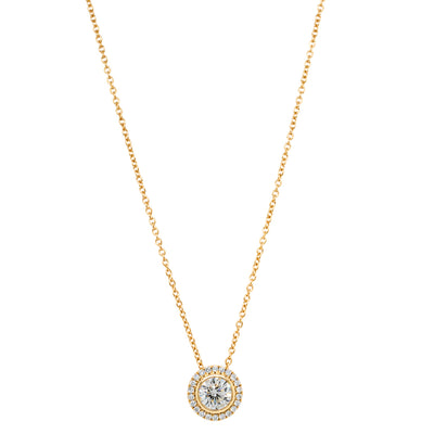 18ct Yellow Gold .67ct Reclaimed Diamond Isla Pendant