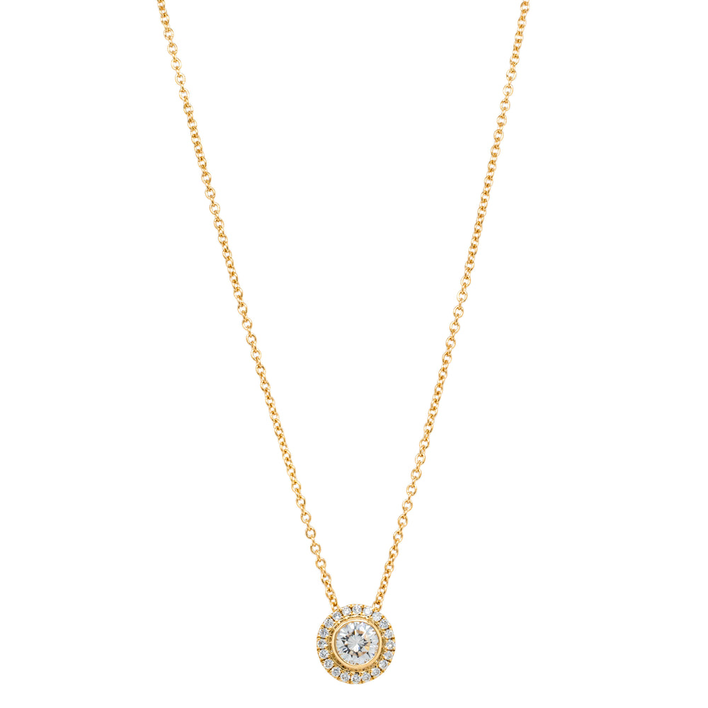 18ct Yellow Gold .42ct Reclaimed Diamond Isla Pendant