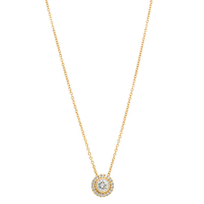 18ct Yellow Gold .42ct Reclaimed Diamond Isla Pendant