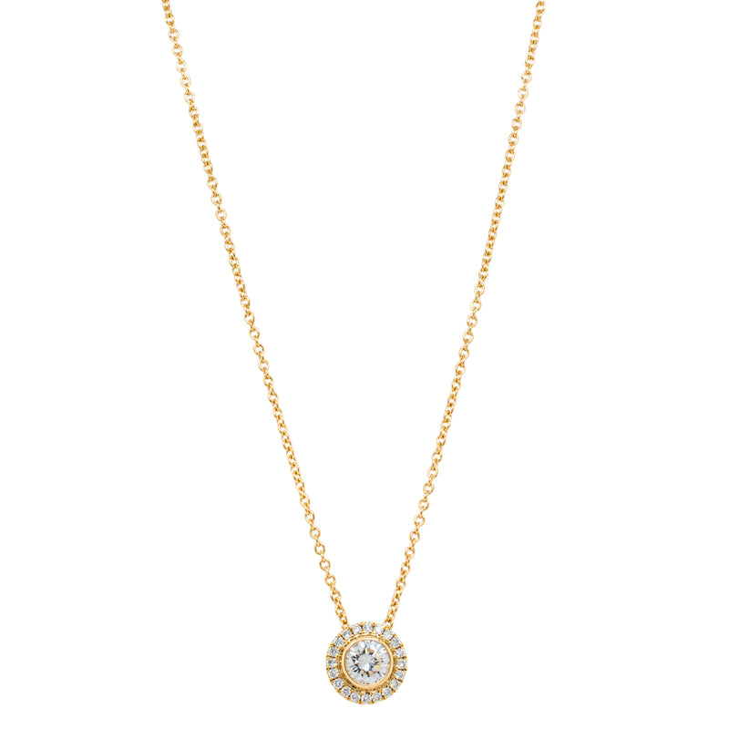 18ct Yellow Gold .42ct Reclaimed Diamond Isla Pendant