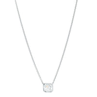 18ct White Gold .95ct Asscher Diamond Natalia Pendant