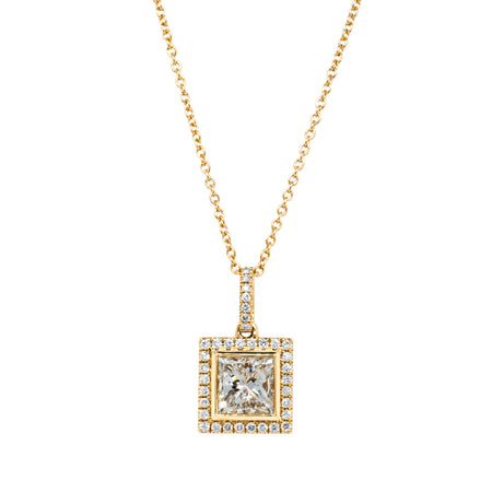 18ct Yellow Gold 1.52ct Reclaimed Diamond Pendant