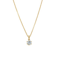 18ct Yellow Gold .50ct Diamond Lily Pendant