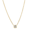18ct Yellow Gold .41ct Assher Cut Diamond Natalia Pendant-Necklace-Walker & Hall