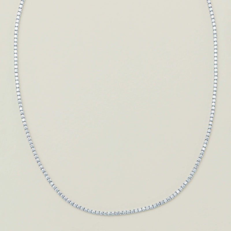 18ct White Gold 6.31ct Diamond Panorama Necklace - Necklace - Walker & Hall