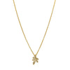 9ct Yellow Gold Diamond Leaf Pendant - Necklace - Walker & Hall