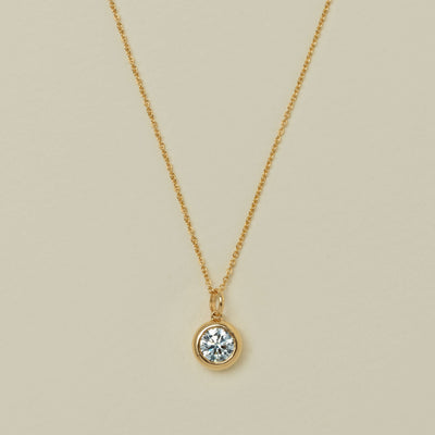 18ct Yellow Gold 1.03ct Reclaimed Diamond Natalia Pendant - Necklace - Walker & Hall