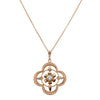 Deja Vu 9ct Rose Gold .29ct Diamond Floral Pendant - Necklace - Walker & Hall