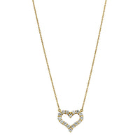Deja Vu 18ct Yellow Gold .60ct Diamond Heart Pendant - Necklace - Walker & Hall