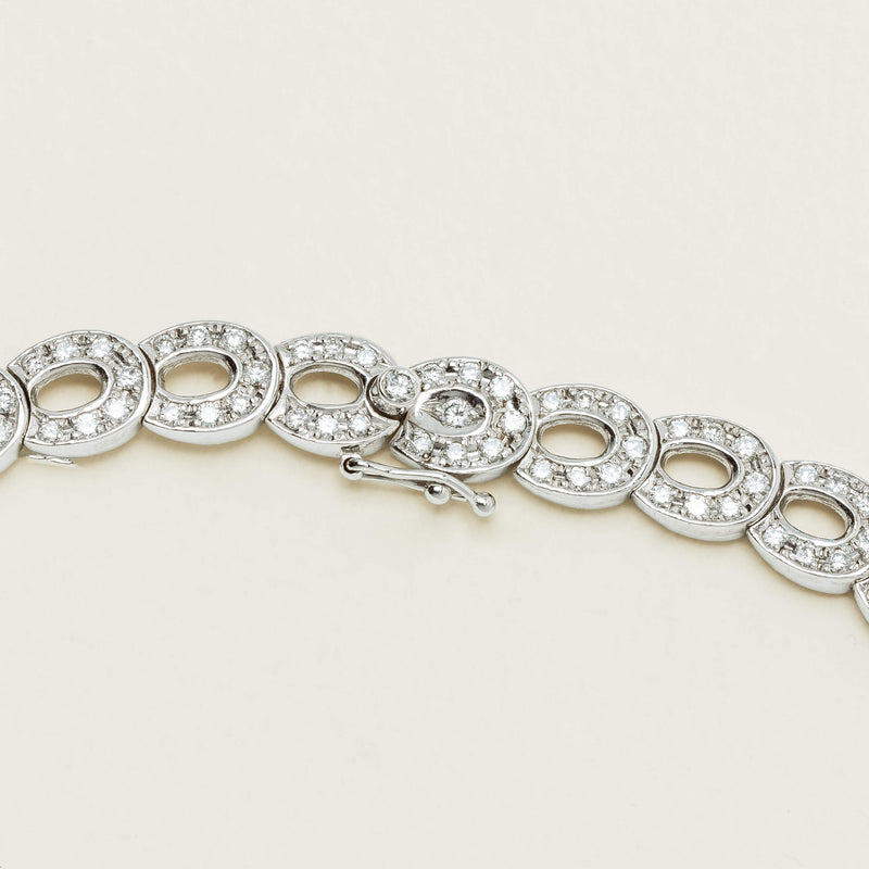 Deja Vu 18ct White Gold 5.00ct Diamond Link Necklace - Necklace - Walker & Hall
