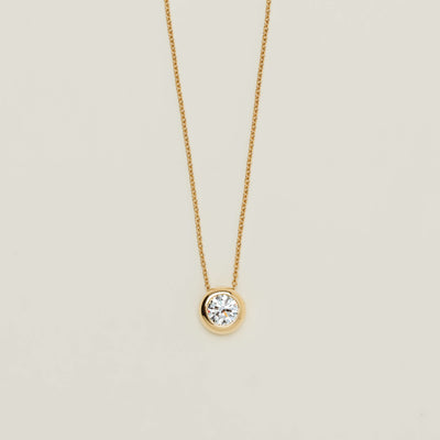 18ct Yellow Gold 1.00ct Diamond Natalia Pendant - Necklace - Walker & Hall