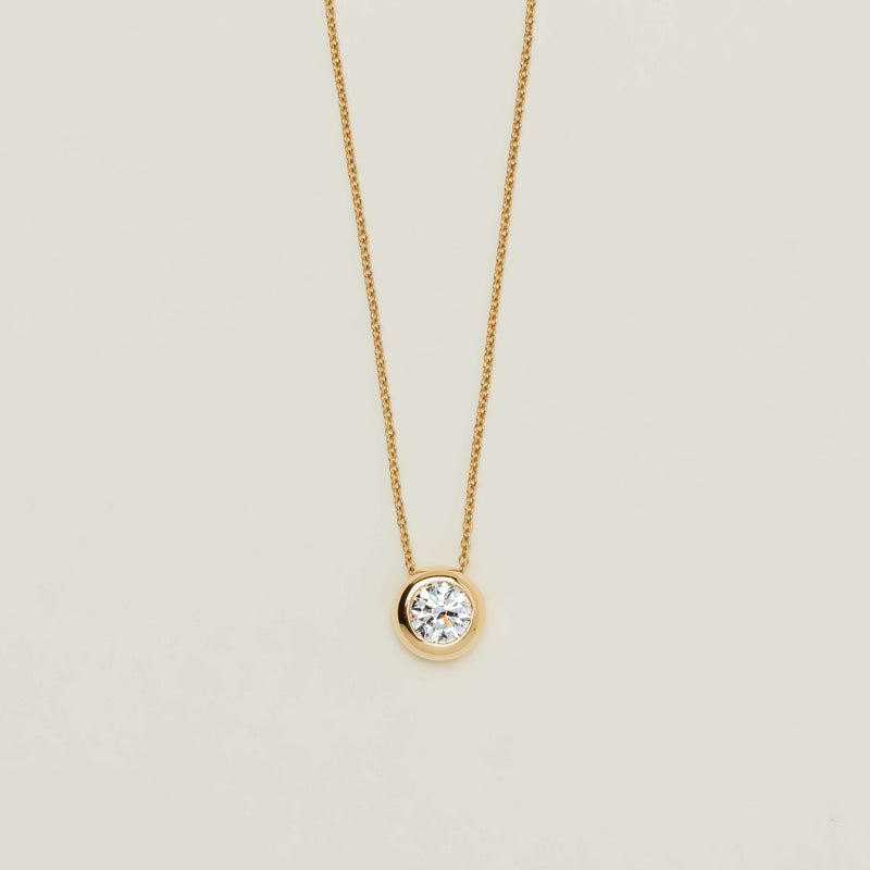 18ct Yellow Gold 1.00ct Diamond Natalia Pendant - Necklace - Walker & Hall