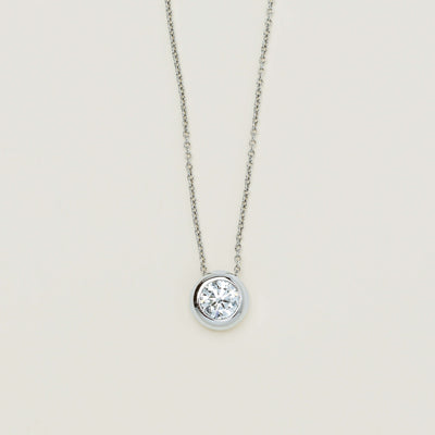 18ct White Gold 1.00ct Diamond Natalia Pendant - Necklace - Walker & Hall