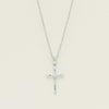 18ct White Gold .22ct Diamond Cross Pendant