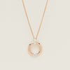 Deja Vu 9ct Rose & White Gold Diamond Circular Pendant