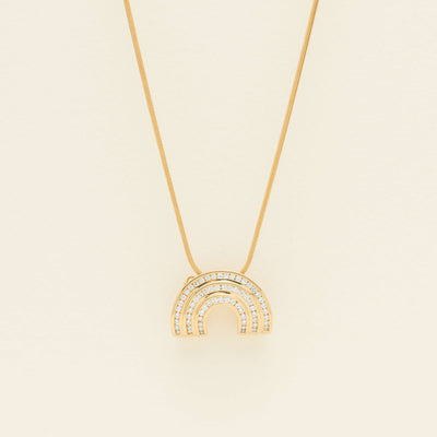 Deja Vu 18ct Yellow Gold 1.00ct Diamond Arch Pendant