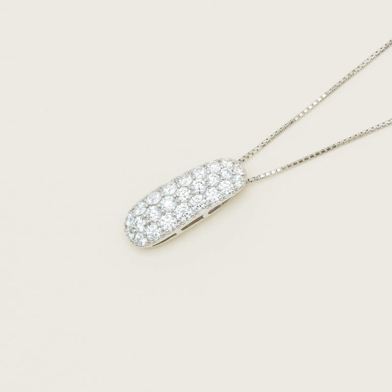Deja Vu Platinum 1.00ct Diamond Pave Pendant - Necklace - Walker & Hall