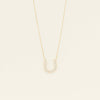 9ct Yellow Gold Diamond Horseshoe Pendant - Necklace - Walker & Hall