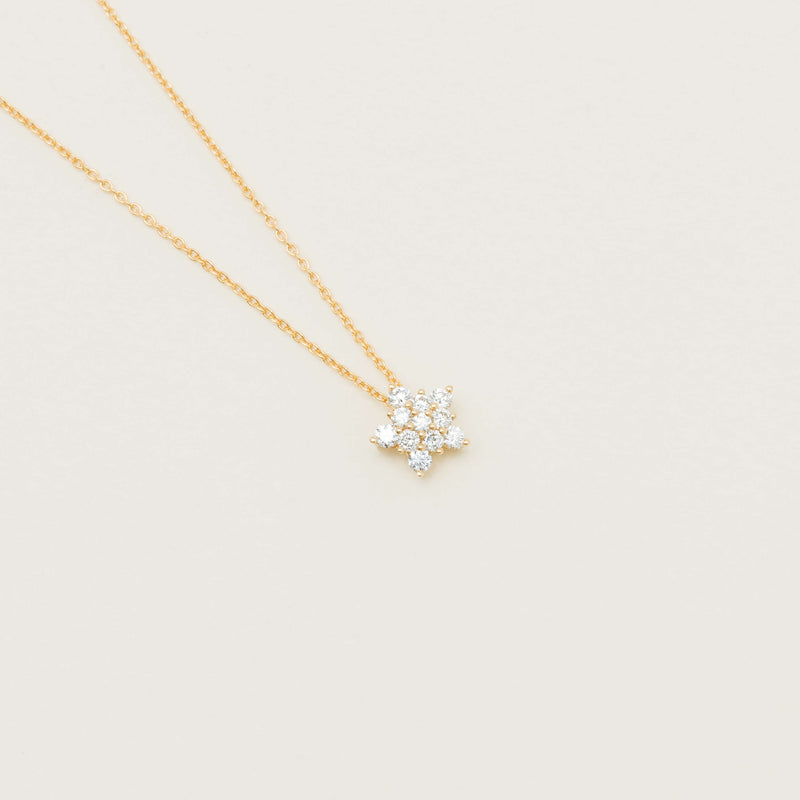 18ct Yellow Gold Diamond Electra Star Pendant - Necklace - Walker & Hall