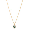 18ct Yellow Gold .35ct Emerald & Diamond Pendant - Necklace - Walker & Hall