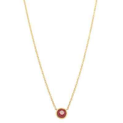 18ct Yellow Gold 1.49ct Ruby Natalia Pendant - Necklace - Walker & Hall