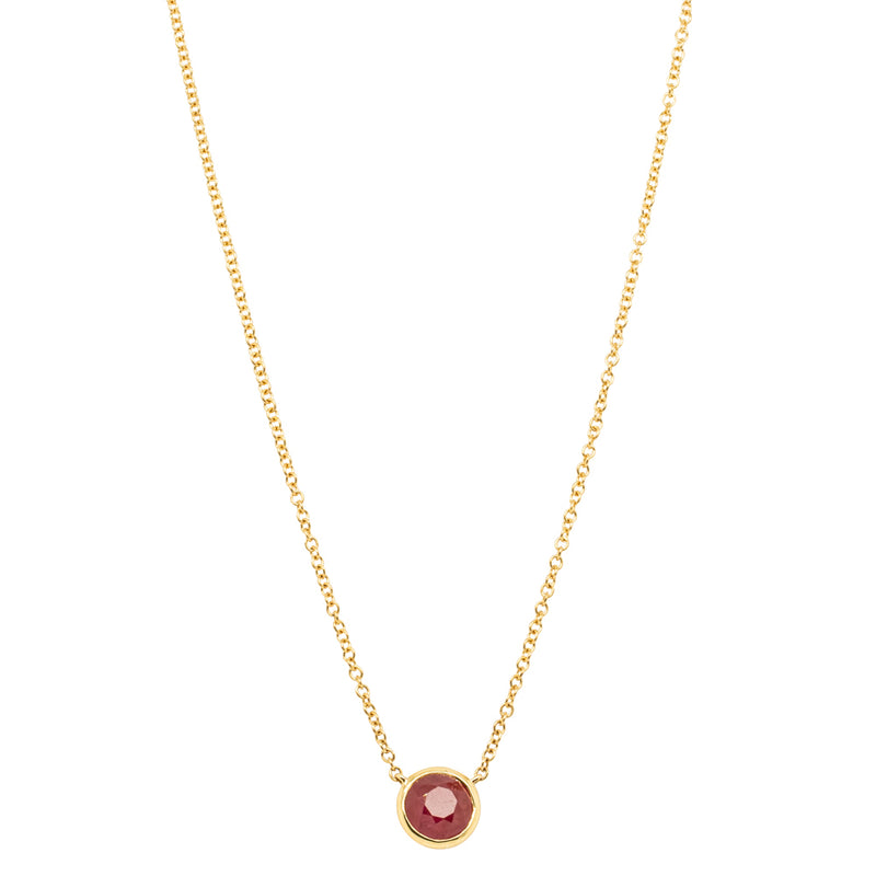 18ct Yellow Gold 1.49ct Ruby Natalia Pendant - Necklace - Walker & Hall