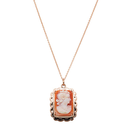 Deja Vu 9ct Rose Gold Cameo Pendant - Necklace - Walker & Hall