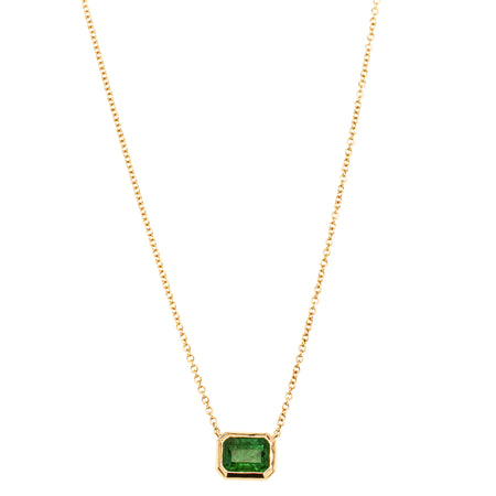 18ct Yellow Gold 1.66ct Emerald Natalia Pendant