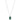 18ct White Gold 3.40ct Teal Tourmaline & Diamond Pendant