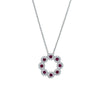 18ct White Gold .30ct Ruby & Diamond Pendant