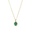 18ct Yellow Gold 1.82ct Emerald & Diamond Pendant-Necklace-Walker & Hall