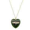 Deja Vu 9ct Yellow Gold Greenstone Aroha Heart Pendant - Necklace - Walker & Hall