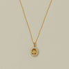 18ct Yellow Gold 1.70ct Golden Sapphire Daisy Pendant - Necklace - Walker & Hall