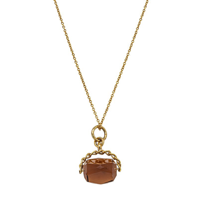 Deja Vu 9ct Yellow Gold Glass Mini Spinner Pendant - Necklace - Walker & Hall