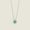 Deja Vu 18ct White Gold .32ct Emerald & Diamond Pendant - Necklace - Walker & Hall