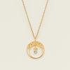 Deja Vu 14ct Yellow Gold .40ct Aquamarine Circle Pendant