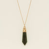 Vintage 9ct Rose Gold Greenstone Capped Toki Pendant - Necklace - Walker & Hall