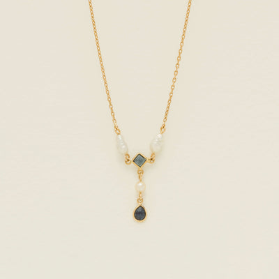 Deja Vu 18ct Yellow Gold Sapphire & Pearl Necklace