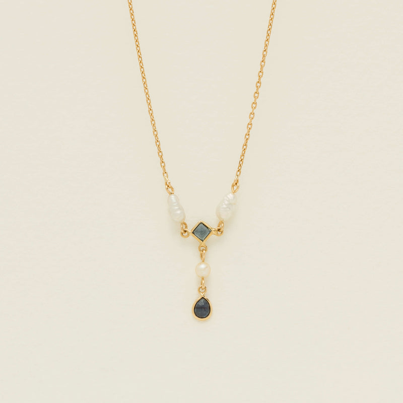 Deja Vu 18ct Yellow Gold Sapphire & Pearl Necklace