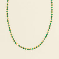 18ct Yellow Gold 12.72ct Pear Emerald Natalia Necklace