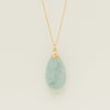 Deja Vu 18ct Yellow Gold Teardrop Jade Pendant - Necklace - Walker & Hall
