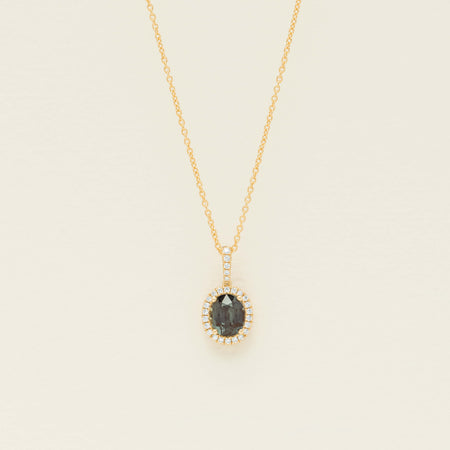 18ct Yellow Gold 2.09ct Green Sapphire Sierra Pendant