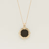 Deja Vu 9ct Yellow Gold Onyx & Diamond Pendant - Necklace - Walker & Hall