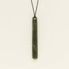 NZ Greenstone 86.8mm Roimata Pendant on Black Cord - Necklace - Walker & Hall