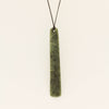 NZ Greenstone 99.6mm Roimata Pendant on Black Cord - Necklace - Walker & Hall