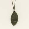 NZ Greenstone Contemporary Pendant on Black Cord - Necklace - Walker & Hall