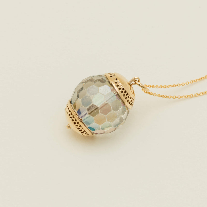Deja Vu 9ct Yellow Gold Glass Lantern Pendant - Necklace - Walker & Hall