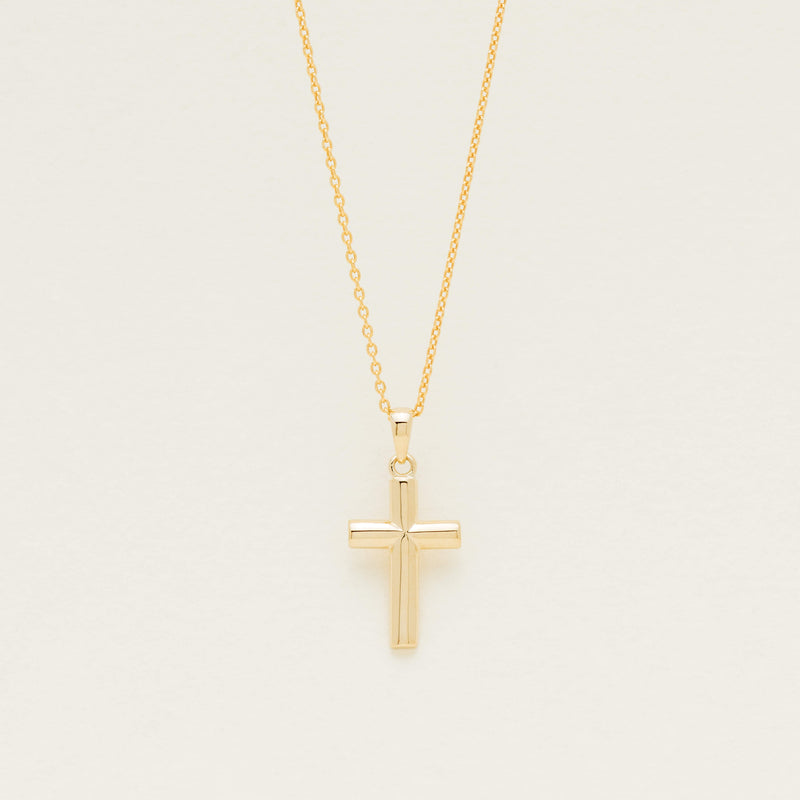 9ct Yellow Gold Cross Pendant - Necklace - Walker & Hall