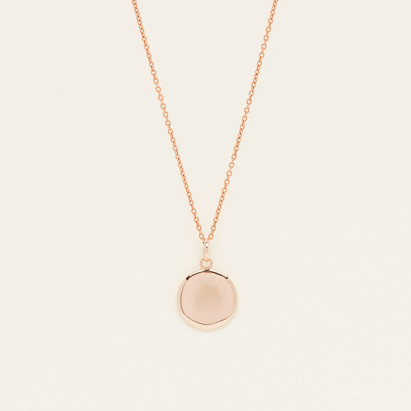 9ct Rose Gold Pebble Pendant - Necklace - Walker & Hall